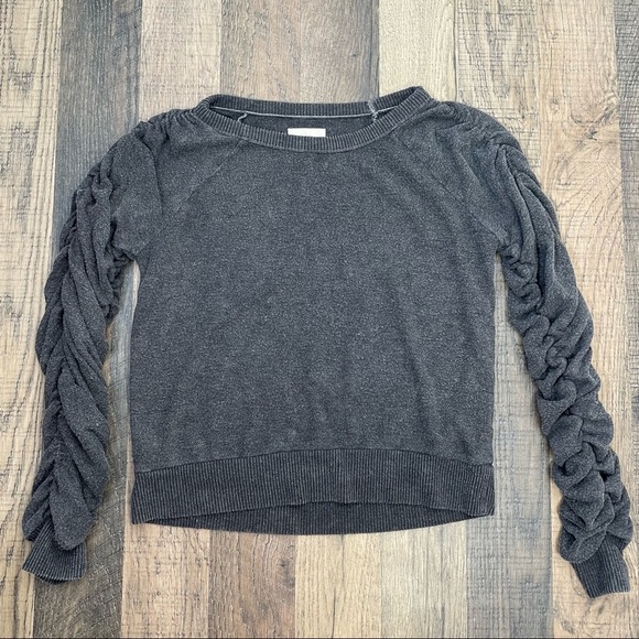 Chaser Shirred Sleeve Sweatshirt Sz Medium - Picture 6 of 15